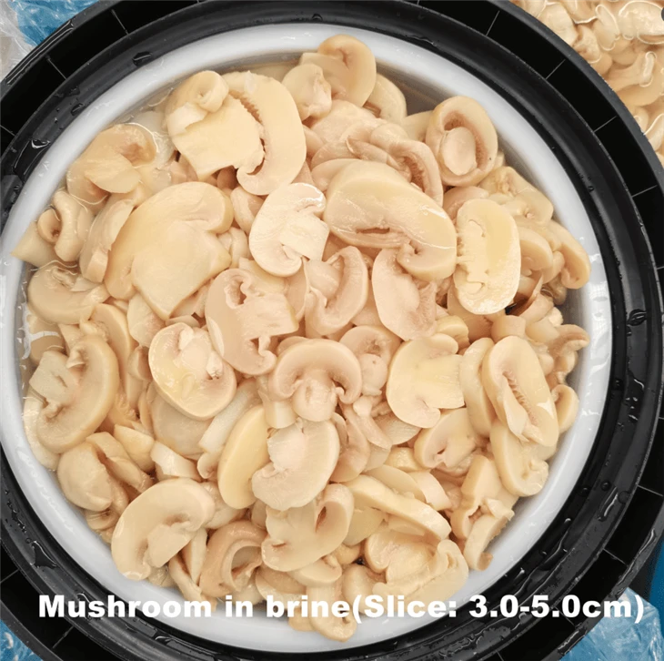 Champignon tranché en fût de 50 KG